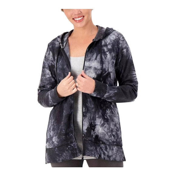 Logo lounge zip up  tie dye blue  size M hoodie - Picture 1 of 6